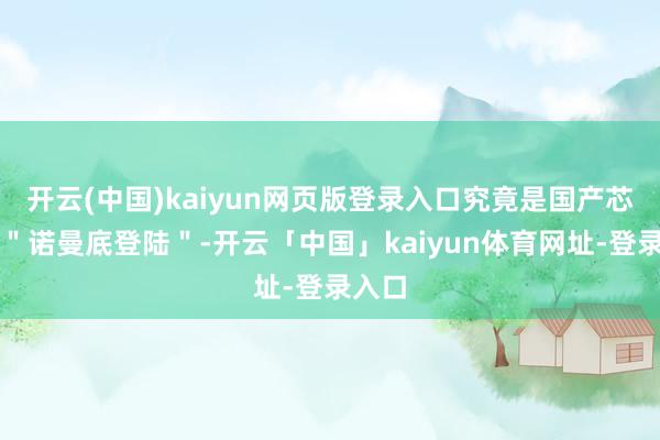 开云(中国)kaiyun网页版登录入口究竟是国产芯片的＂诺曼底登陆＂-开云「中国」kaiyun体育网址-登录入口