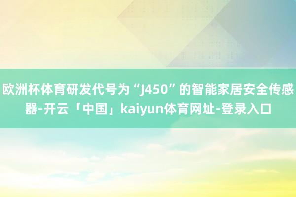 欧洲杯体育研发代号为“J450”的智能家居安全传感器-开云「中国」kaiyun体育网址-登录入口